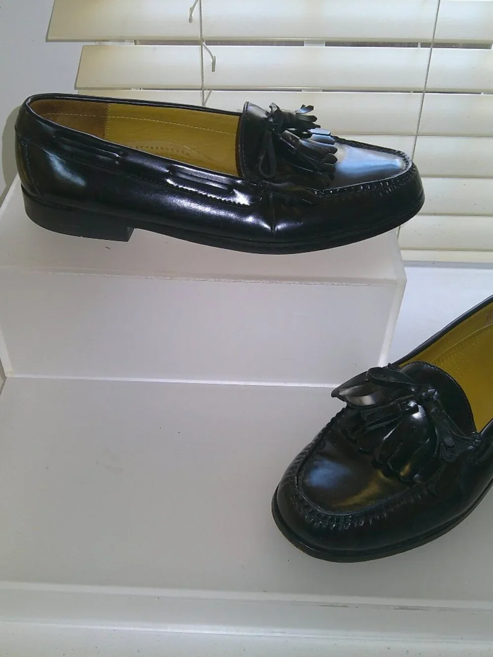 Cole Haan Tassel Loafers 11D Black Leather Classic Dress Slip On Business Casual